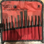 Matco Piece Punch And Chisel Set Part# SPL12KA Used Very Little. Fixed Price $110.00.