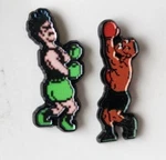 Mike Tyson's Punch-out Pin Set Punching Little Mac. Fixed Price $14.99.