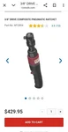 Matco Mt 2858A Red Composite Impact Wrench 3/8" Super Duty. Fixed Price $120.00.