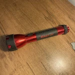 Snap-on Tools 2 Cell Flashlight Red Anodized Aluminum And Rubber Grips 10.5. Fixed Price $21.87.