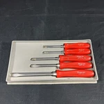 Snap-on Tools Usa 5PC Red Hard Handle Screwdriver Set In Tray, Sds Series. Fixed Price $199.97.