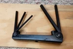 Snap On Tools, GAW5K, Folding Allen Wrenches, Sae 3/16 3/8 Inch. Fixed Price $29.00.