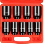 1/2" Drive Deep Large Impact Socket Set, 9-PIECE Spindle Axle Nut Metric 6 Point. Fixed Price $41.99.