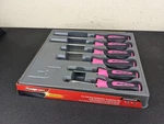 #BO153 Snap Tools SGDX60BPM Pink Soft Grip Combination Screwdriver Set Usa. Fixed Price $199.95.