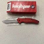 Snap-on Kershaw Ken Onion Shallot 1840RDSO Red Rare Speedsafe Pocket Knife. Fixed Price $299.00.