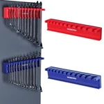 Workpro 2-PIECE Magnetic Wrench Organizer Wall Mount 24 Slots Blue Red. Fixed Price $35.99.