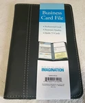 Blue Sky Business Card File Holder 4.75 7.5 Black Faux Leather D14. Fixed Price $11.00.