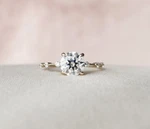 Engagement Ring 1.70 Ct Igi Gia Lab Grown Round Cut Diamond Solid 14K White Gold. Fixed Price $1441.98.