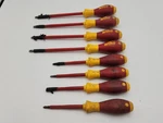 Lot Of 8 Wiha Phillips & Flat Head Insulated Screwdrivers PH2X100 320N - Germany. Fixed Price $19.99.