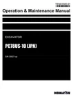 Komatsu PC78US-10 Jpn Excavator Operators Maintenance Manual Sn 30027-UP. Fixed Price $89.00.