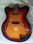 Vintage Kent Americana Hollow Body Electric Guitar Only For Parts. Japan. Fixed Price $35.00.