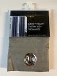 Curtain Panel 54"W X 84"L Grommet Bedroom Kitchen Micro Suede Grey. Fixed Price $25.00.