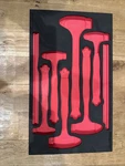 Snap-on Red Foam Only Organizer For 6PC Dead Blow Hammer Set FMHBBD02BR. Fixed Price $129.99.