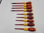 Lot Of 9 Wiha Phillips & Flat Head Insulated Screwdrivers PH2X100 320N - Germany. Fixed Price $21.99.