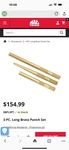Mac Tools Three Piece Brass Punch Set. Fixed Price $120.00.