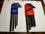 Snap-on Tools New 24PC Metric & Sae L-shaped Ball Hex Wrench Sets BHM9A BHS13A. Fixed Price $119.99.