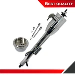 32" Chrome Floor Shift Tilt Manual Steering Column W/ Ignition Key & Adapter. Fixed Price $179.95.