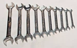 10 Snap-on Open End Wrench 1" 15/16 7/8 13/16 3/4 11/16 5/8 9/16 1/2 7/16 3/8. Fixed Price $170.55.