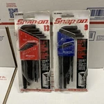 Snap On Tools BHS13A Sae & BHM9A Shaped Ball Hex Key Sets New Sealed Lot Of 2. Fixed Price $129.95.