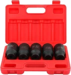 5-PIECE 1/2 Inch Drive Deep Impact Axle Hub Socket Set Fit For Most Cars. Fixed Price $26.47.