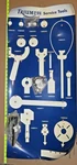 Triumph Motorcycle Service Sign Tools Wall Display With 3. Fixed Price $125.00.