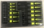 New Snap-on 12PC Hi-viz Yellow Soft Grip Combo Screwdriver Torx Set SGDXW120BH. Fixed Price $239.99.