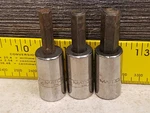 Matco Tools Lot Of Sae Hex Socket Bits 3/8DR 1/4 BXD08, 5/16 BXD10, BXD12. Fixed Price $44.95.