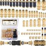 60 Pcs Brass Dot Air Line Fittings Kit Push Lock And Compression. Fixed Price $90.91.