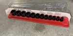 New Snap-on 3/8" Drive 5/16" Thru 1" 6-POINT Shallow Impact Socket Set 212IMFYA. Fixed Price $255.00.