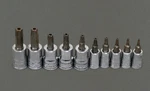 Snap On T8-T50 10 Piece 1/4" 3/8" Drive Tamper Proof Torx Socket Set Ftxr. Fixed Price $159.95.