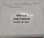Mopar 2067100030 Pinion Tail Bearing Race Installer For Hd Ram Trucks SKU37. Fixed Price $39.16.