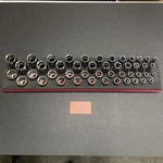 Snap-on Tools New Red 46PC 1/2" Drive 6PT Metric Master Socket Foam Set 346TSWMF. Fixed Price $2100.00.