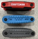 Craftsman 3X Metric Sae Torx Key Sets Lot 46703 46702 Excellent 24 Pcs Steel. Fixed Price $22.95.