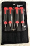 New Snap-on Tools Red 4PC Composite Handle Soft Grip Chisel Set CHSL400. Fixed Price $119.99.
