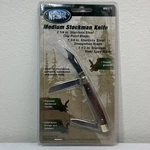Northwest Trail Medium Stockman Knife Lengths 2.25", 1.75", 1.5" W9317 Wood. Fixed Price $6.99.