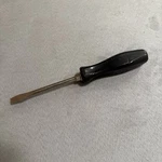 Snap-on Tools Usa 8" Flat Tip Slotted Screwdriver Black Hard Handle. Fixed Price $13.00.