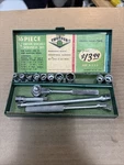 Vintage Thorsen #1416 - 1/4" Drive Socket Ratchet Wrench Set Usa W/case 15 Pc. Fixed Price $35.00.