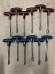 Nos Snap On Tools 6PC Sae Metric 12&6 Point Soft Grip T-handle Nut Driver Set. Fixed Price $299.95.