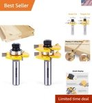 1/" Shank Tongue And Groove Router Set Pcs 3/4" Stock Cut.... Fixed Price $36.50.