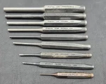 Snap On 9-PIECE Punch Set 1/16" 3/8". Fixed Price $62.99.