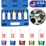 1/2" Drive Lug Nut Impact Socket Set Thin Wall Deep Wheel Protector Tool 5-PIECE. Fixed Price $13.99.