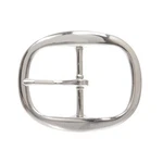 1/2 Inch Nickel Center Bar Single Prong Oval Belt Buckle, Silver. Fixed Price $15.84.