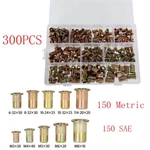 Zinc Steel Rivet Kit 300 Rivnut Nutsert Assort METRIC+150PCS Sae. Fixed Price $14.49.