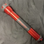 Snap On Tools 13 Red Aluminum Flashlight Led Cell Battery Tested Working. Fixed Price $19.50.