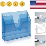 Minimalist Style Clear Blue Horizontal File Holder With Easy Viewing Design. Fixed Price $47.99.
