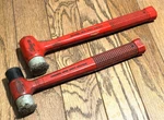 Snap On Tools Soft Face Rubber Plastic Dual Blow Hammer Set Lot Parts Red. Fixed Price $155.00.