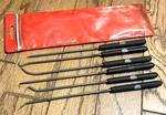 Mac Tools 9.5 Long Xl Mini Pick Hook Awl Set Black Soft Grip Lot Usa Case. Fixed Price $48.00.