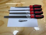 Snap-on Tools Usa New Red 4PC Soft Grip Mixed File Set SGHBF500A. Fixed Price $209.95.