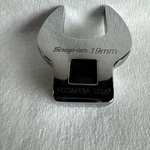 Snap-on Tools New 3/8" Drive 19MM Metric Open-end Crowfoot Socket Wrench FCOM19A. Fixed Price $57.00.