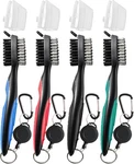 Golf Club Brush And Groove Cleaner With Retractable Zip-line Aluminum. Fixed Price $19.54.